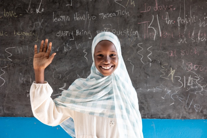 Maria, 13 years old, student at Kulmiye College. Ali Adde refugees village. Credit: GPE/Federico Scoppa
