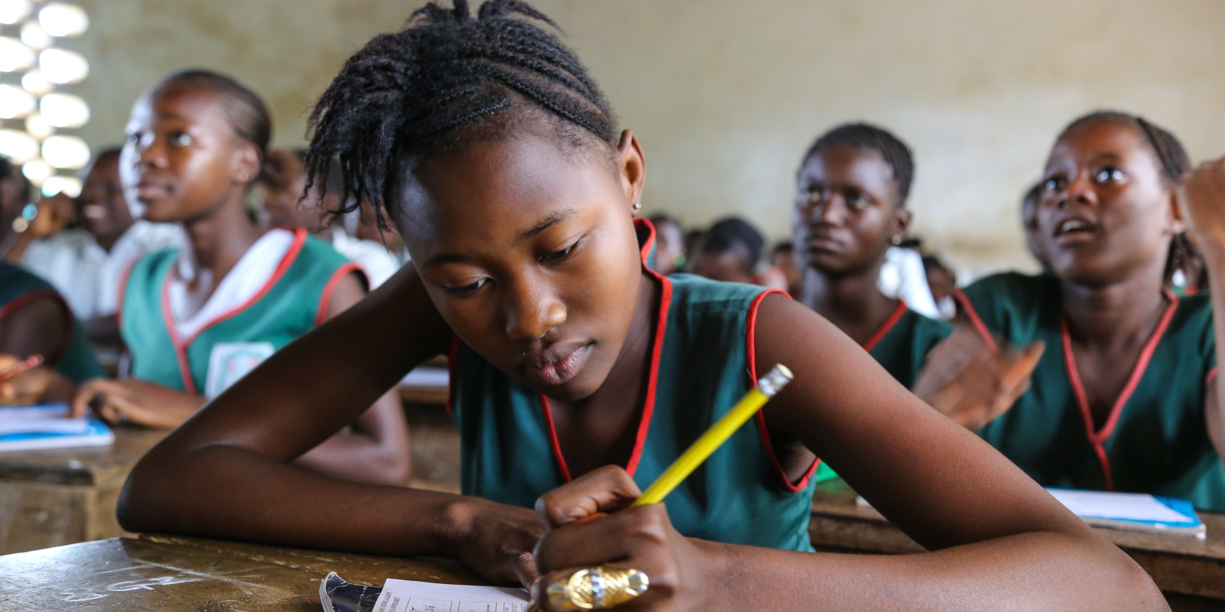 Students at the Methodist Secondary School in Kailahun in Eastern Sierra Leone. Credit: George Lewis/World Bank